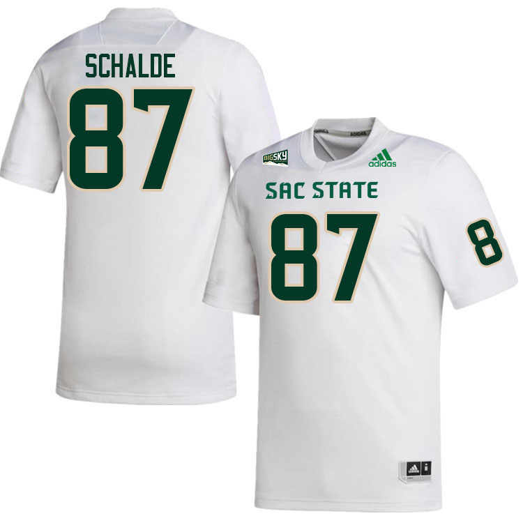 Sacramento State Hornets #87 Will Schalde College Football Jerseys Stitched Sale-White